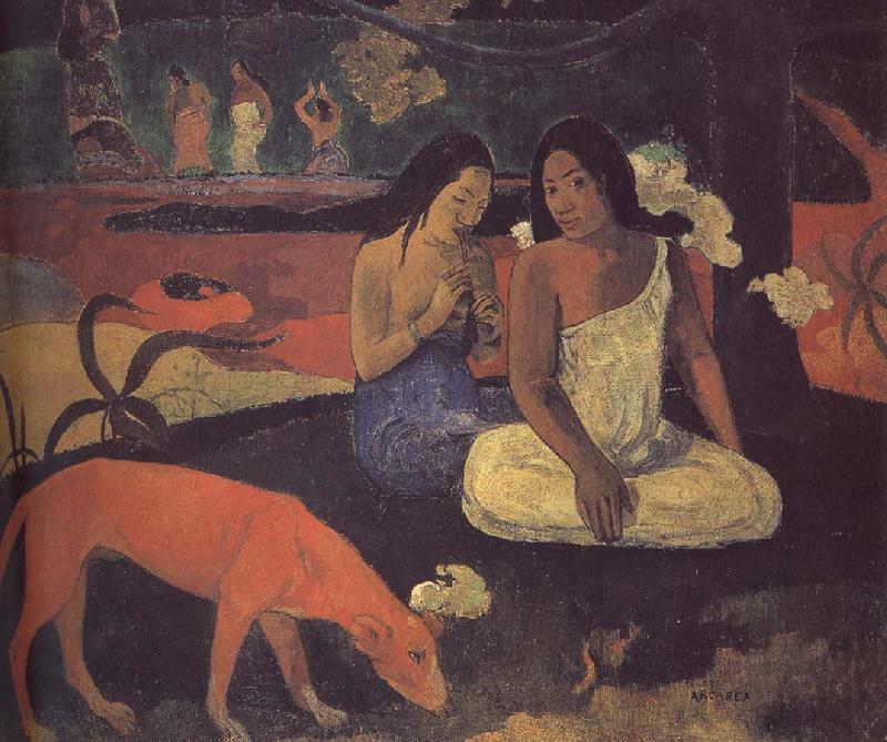 Paul Gauguin Happy Woman oil painting image